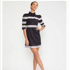 CYNTHIA ROWLEY WHITLEY SCALLOP EMBROIDERED DRESS